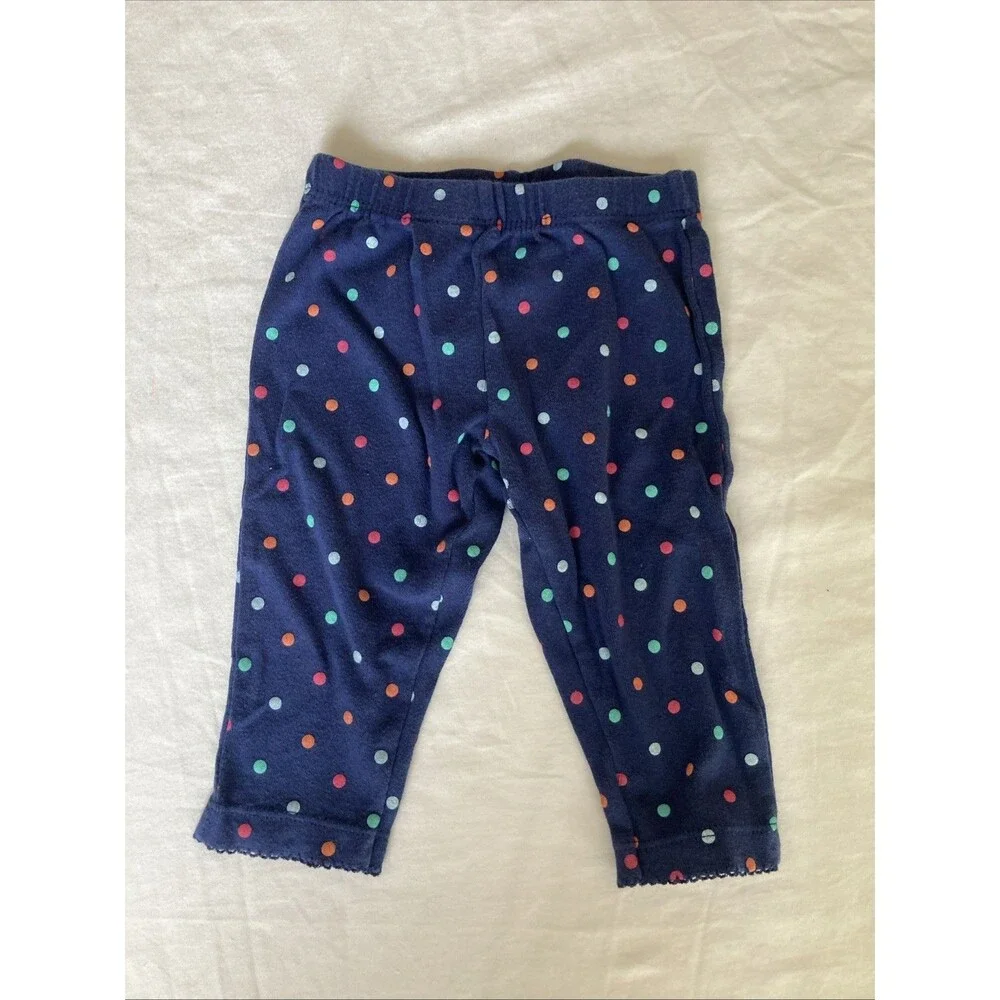 6 Months Carter's baby girl clothes - one piece pants | polka dot & cupcake